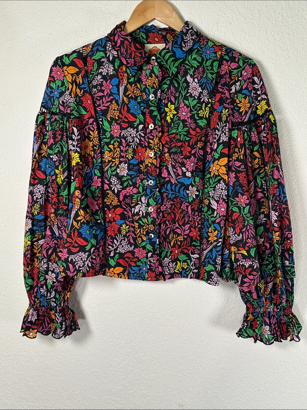 Farm Rio Tropical Garden Blouse - Picture 3 of 10